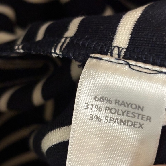 J. Jill Wearever Collection Navy Striped Blazer - Picture 9 of 10